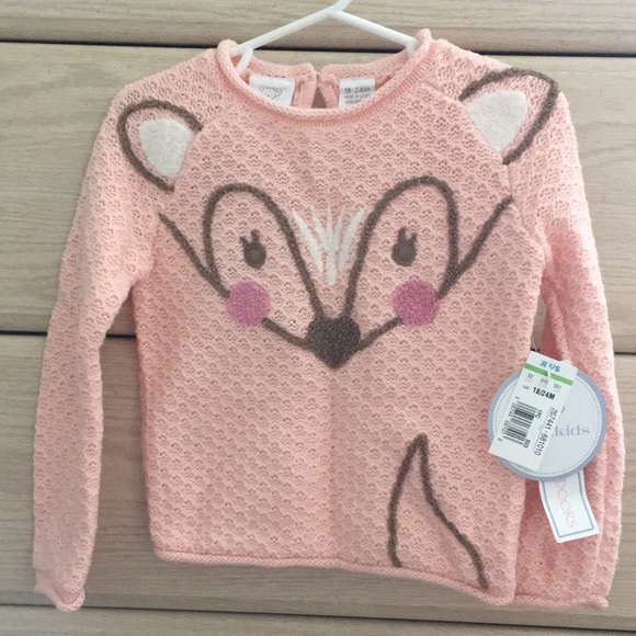 Koala Kids Other - Peach animal face sweater